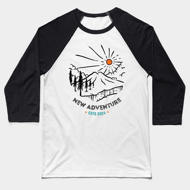 New Adventure Baseball T-Shirt by Goodprints